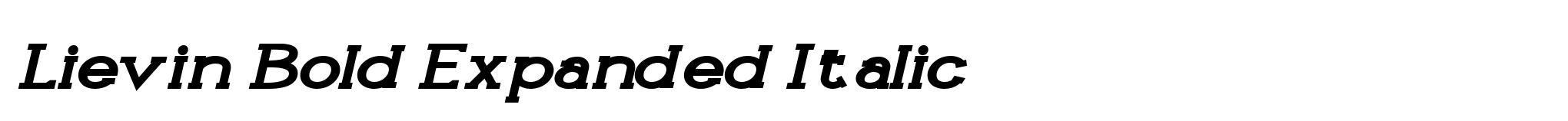 Lievin Bold Expanded Italic image